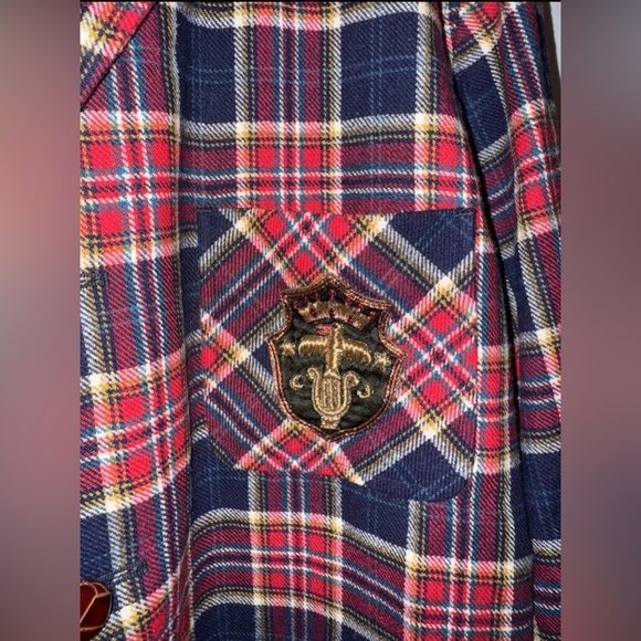 Gucci Wool Blend Sport Jacket Red/Blue Plaid Cocktail Attire Men’s Size 50L - Picture 7 of 10